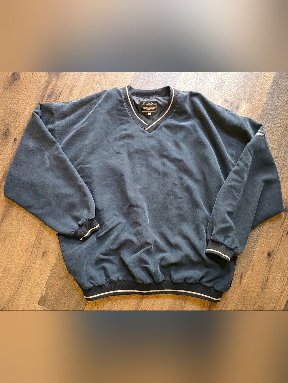 Straight Down Clothing Co. Navy V-Neck Men's Sweater